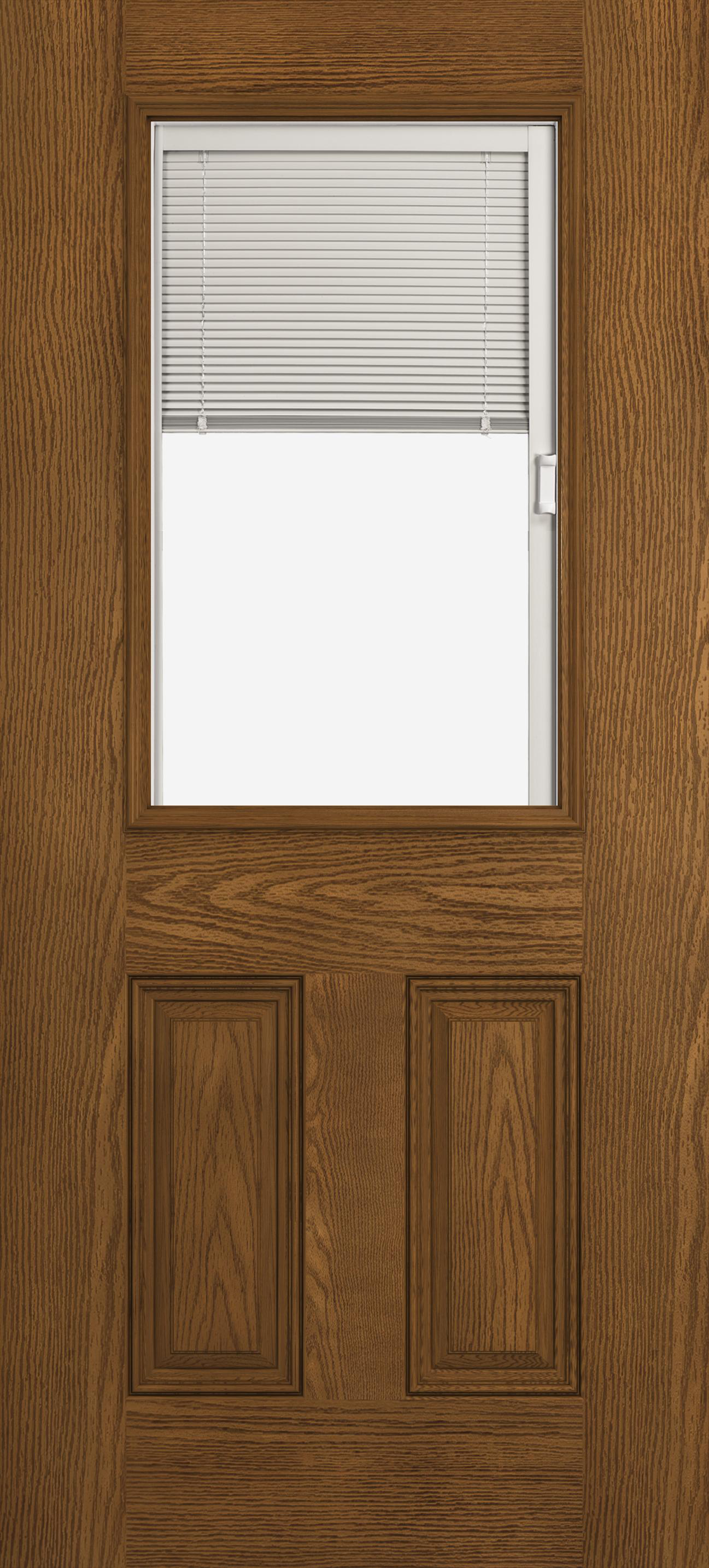 DesignPro™ Fiberglass Exterior Doors Oak 1/2 View Blinds DesignPro™ Fiberglass Exterior Doors Oak 1/2 View Blinds