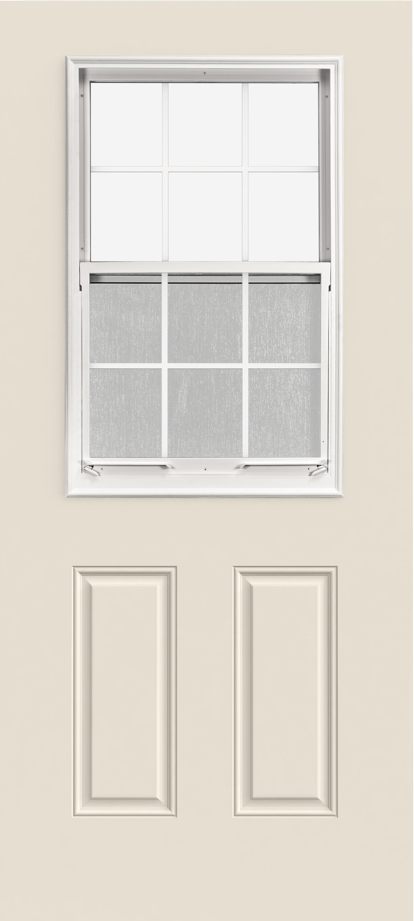 Steel Exterior Doors: 1/2 View Vent 12-Light 2-Panel