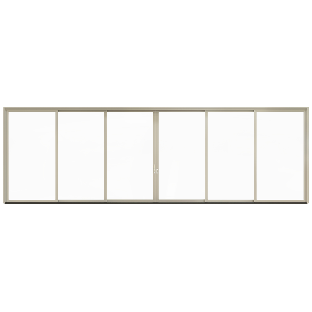 Siteline® CladWood Patio Doors 6Panel Stacking MultiSlide